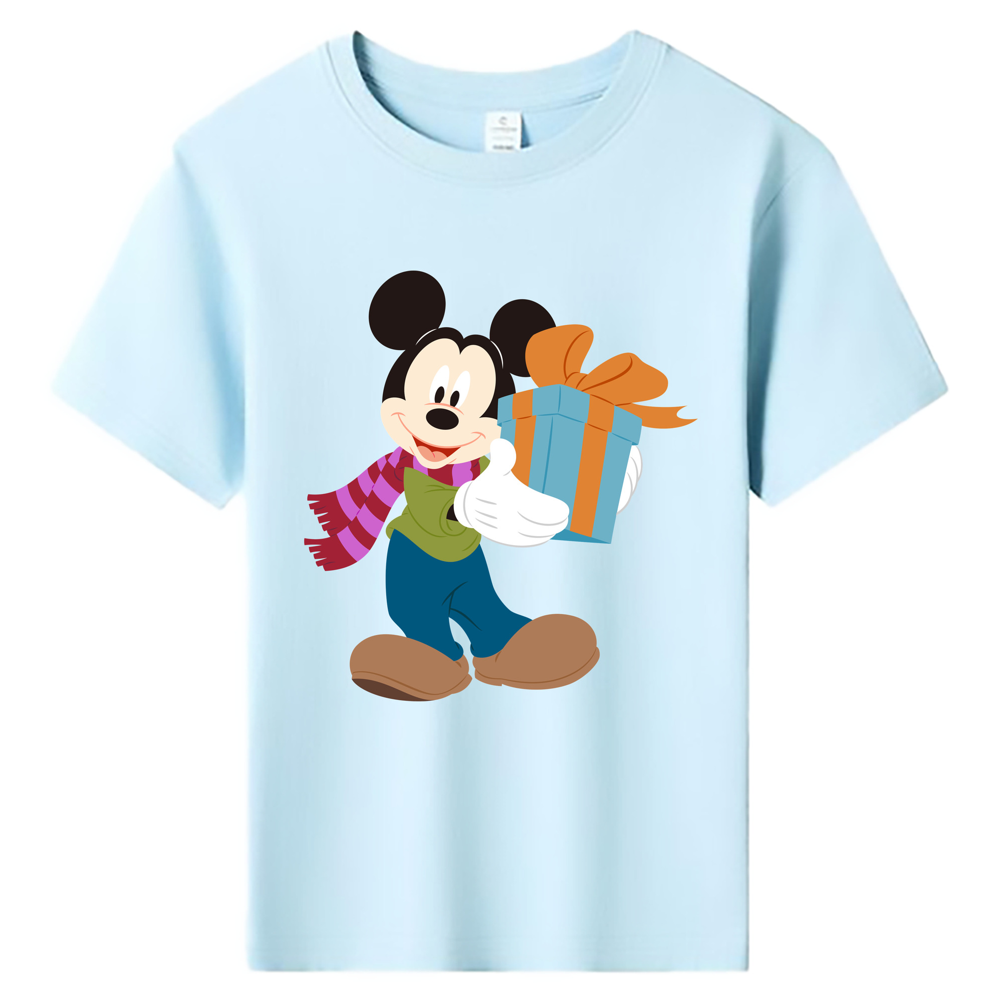 ミッキーマウス Mickey Mouse 綿100％キッズTシャツ（フロントプリント）